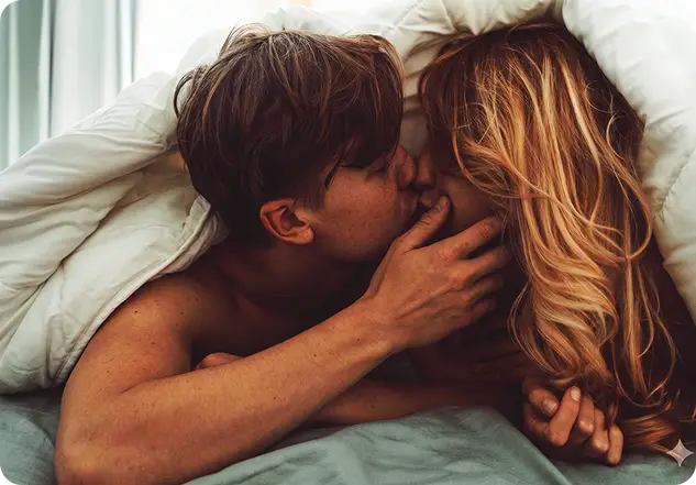 Couple embracing